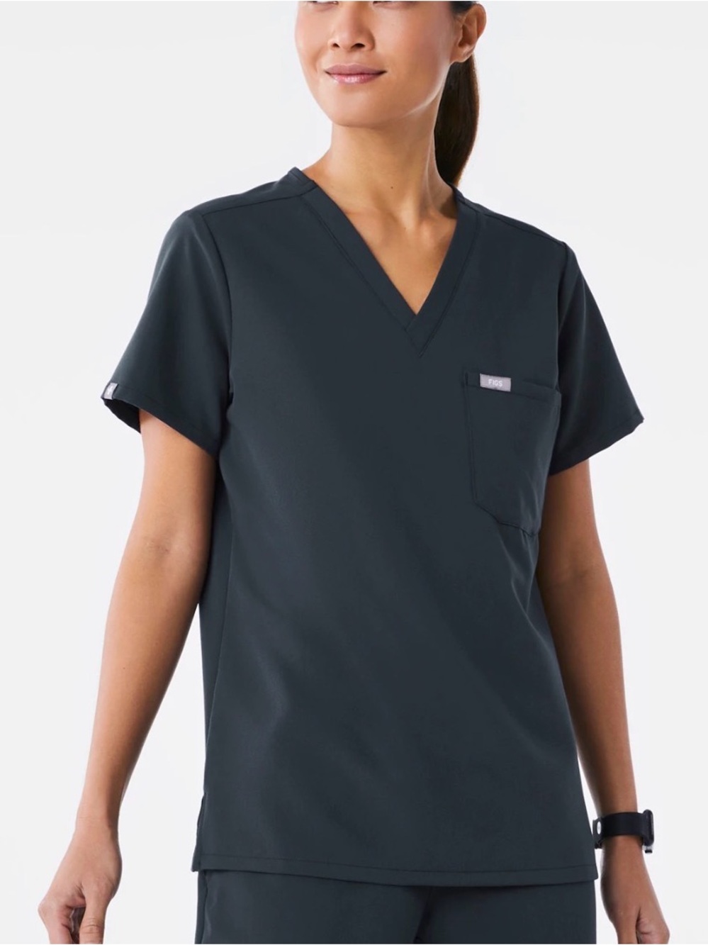 Figs Women’s Catarina Scrub Top, Medium, Dark Harbor
